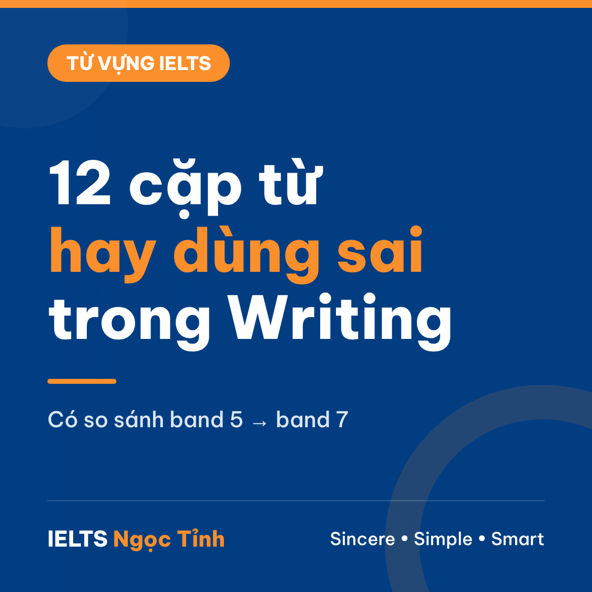 12 cặp từ người Việt hay dùng sai trong IELTS Writing (có so sánh band 5 → band 7)