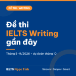 Đề thi IELTS Writing gần đây (tháng 8–9/2026) và dự đoán chủ đề tháng 10/2026