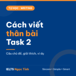 Cách viết thân bài IELTS Writing Task 2: câu chủ đề, giải thích, ví dụ